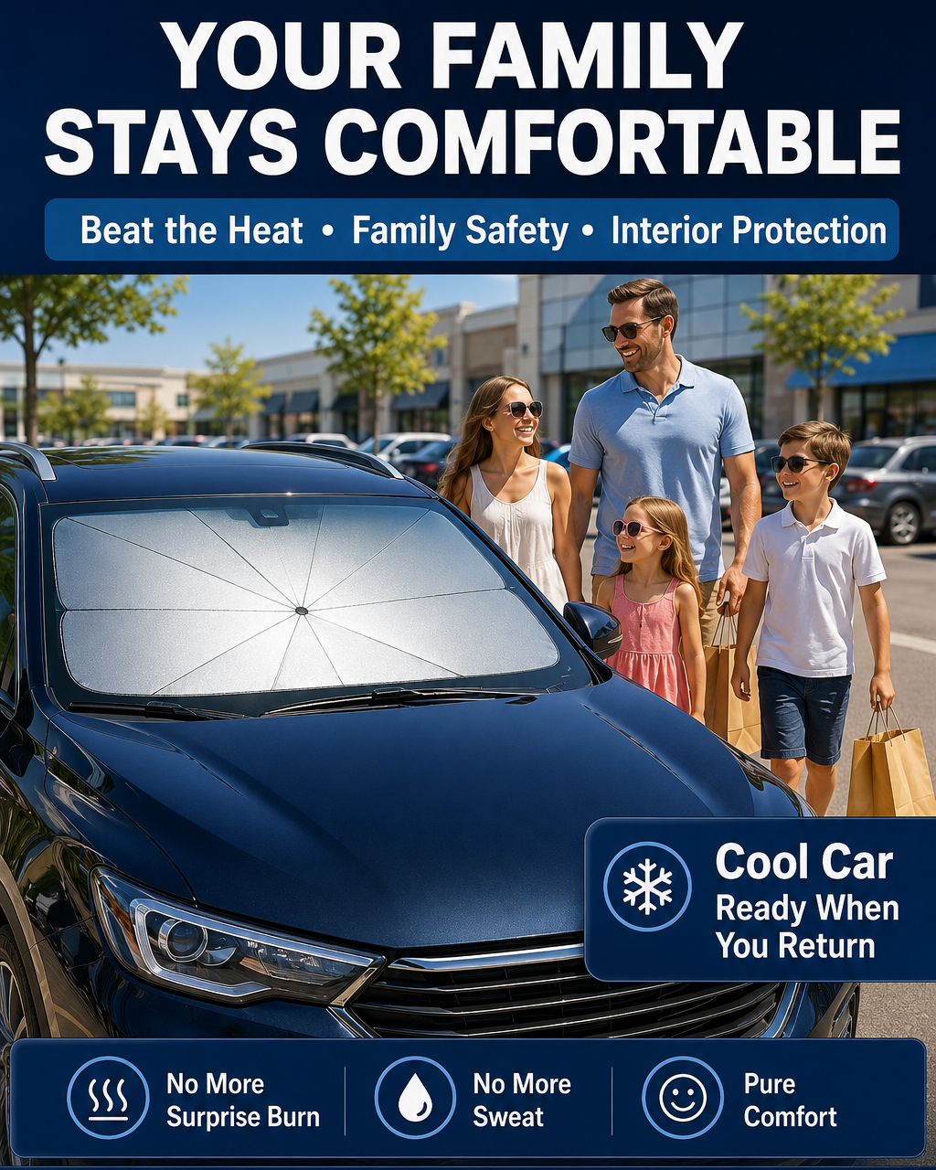 š„ 2026 Upgraded Car Windshield Sun Shade Umbrella