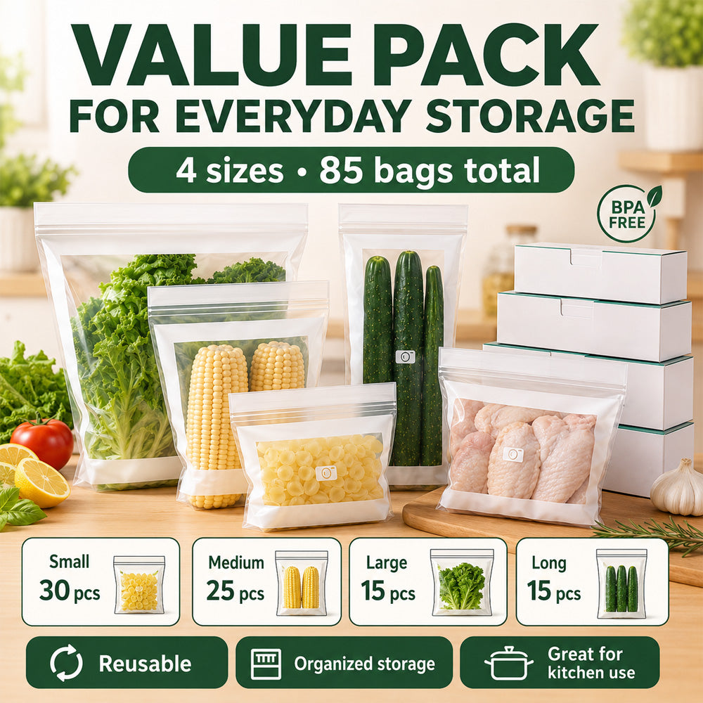 Transparent Food-Grade Reinforced Double-Seal Bags