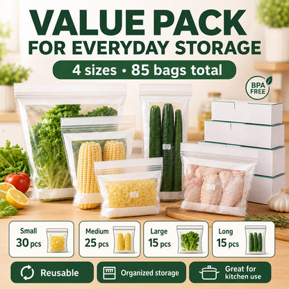 Transparent Food-Grade Reinforced Double-Seal Bags
