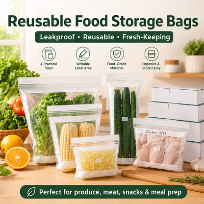 Transparent Food-Grade Reinforced Double-Seal Bags