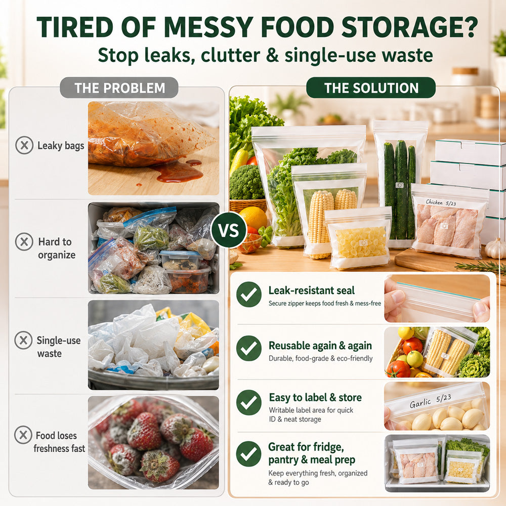 Transparent Food-Grade Reinforced Double-Seal Bags
