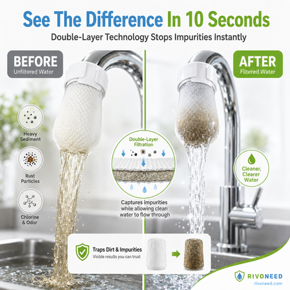 🔥🔥Buy 2 get 1 free ✨️Anti-Splash Kitchen Faucet Filter for Sediment & Rust Removal