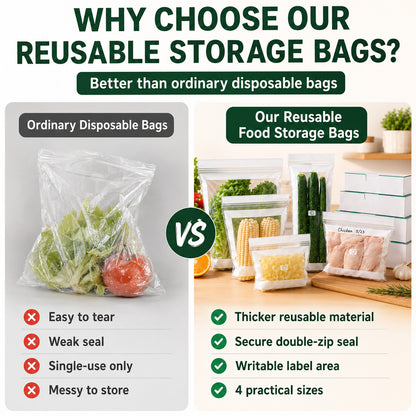 Transparent Food-Grade Reinforced Double-Seal Bags
