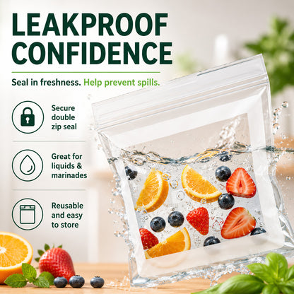 Transparent Food-Grade Reinforced Double-Seal Bags