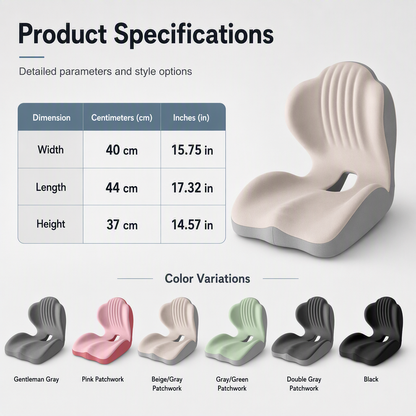 🪑 50% OFF NOW! ✨ Ergonomic memory foam seat cushion with back support – comfortable & supportive for home, office, and car 💺🛡️