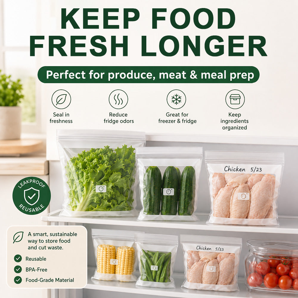 Transparent Food-Grade Reinforced Double-Seal Bags