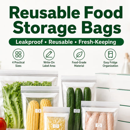 Transparent Food-Grade Reinforced Double-Seal Bags