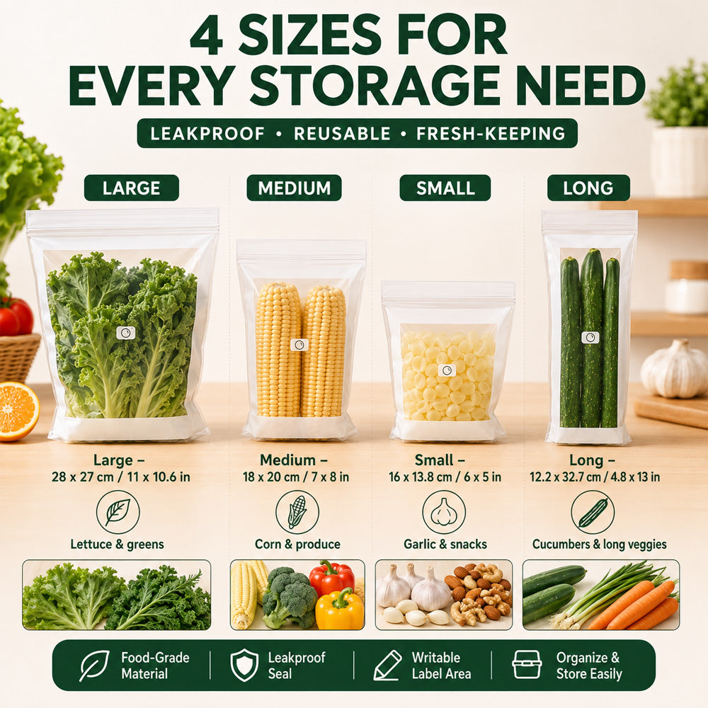 Transparent Food-Grade Reinforced Double-Seal Bags