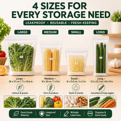 Transparent Food-Grade Reinforced Double-Seal Bags