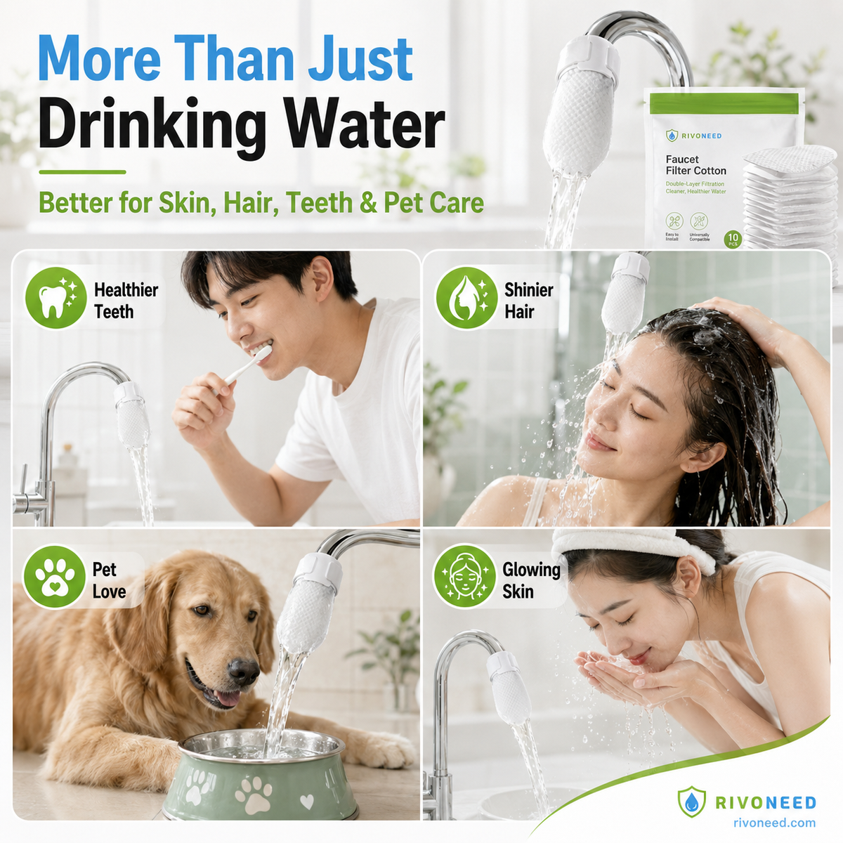 🔥🔥Buy 2 get 1 free ✨️Anti-Splash Kitchen Faucet Filter for Sediment & Rust Removal