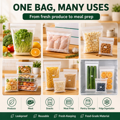 Transparent Food-Grade Reinforced Double-Seal Bags