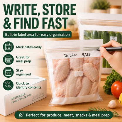 Transparent Food-Grade Reinforced Double-Seal Bags